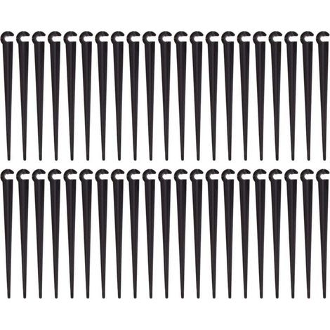 Stützpfähle für Bewässerungsrohre, Kunststoff-Stützpfähle für Tropfbewässerungsschläuche, Gartenwerkzeug, 100er-Packung (1/5)