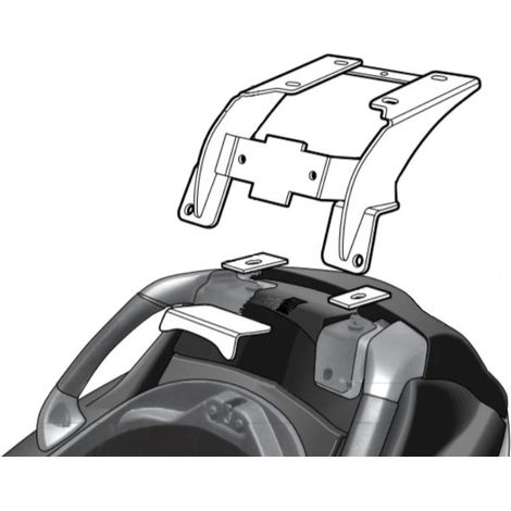 Soporte para ba煤l Shad para Piaggio MP3 125, MP3 125 ie, MP3 125 ie Hybrid, MP3 250 RL ie, MP3 250 LT ie, MP3 250 RL ie M (1/3)