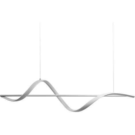 Lámpara colgante LED decorativa geométrica diseño suspendido de metal blanco Khutti (1/5)