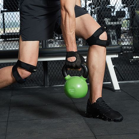 Unisex-Fitnesshandschuhe, geeignet für Gewichtheben, Radfahren und andere Sportarten. Halbfingerhandschuh, schwarz, Größe L. (1/5)