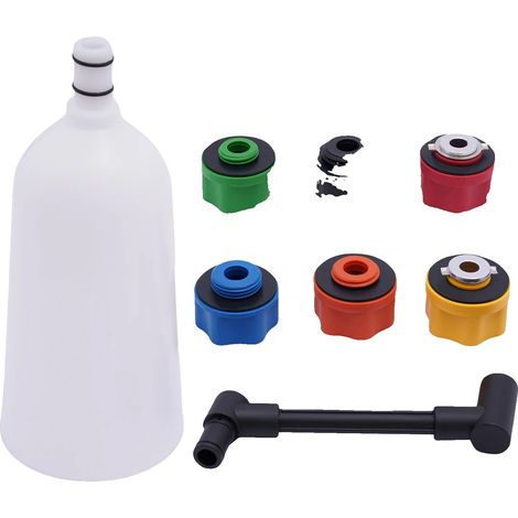 Embudo para llenar aceite, juego de adaptadores universales, fácil de limpiar, BLANCO (1/2)