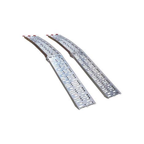 Jeu De 2 Rampes Alu Pliable Longueur 225cm, Largeur 29 Cm, Longueur Pliée 116 Cm, Capacité Maximum D