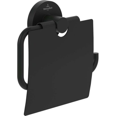 Villeroy & Boch Elements Tender - Portarrollos, negro mate TVA151013000K5