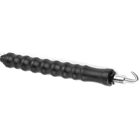 Crochet à béton semi-auto pour ligature fil acier, crochet courbe noir en acier carbone manche plastique anti-glisse, outil main chantier 260mm (1/5)