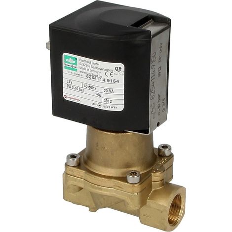 Electrovanne Buschjost 8254114.9154.0244 G3/8,3,0m³/h,0-10bar +110°C,EPDM, 24VAC
