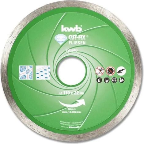 Herramienta para alicatador kwb cut-fix disco diamante 110 mm turbo