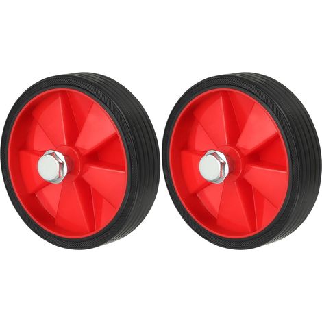 2 Paquet 5" Air Compresseur Roues 0,5" Dia Trou Verser Facile Rouge Universel Air Compresseur Roue Remplacement Pièce, Air Compresseur Remplacement Roues avec Vis et Écrou (1/5)