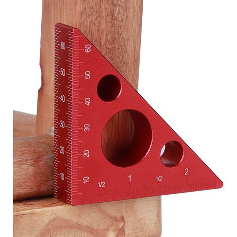 Winkelmesser aus Aluminiumlegierung, Zimmermannswinkel, 2"/6 cm Höhenlineal (1/5)