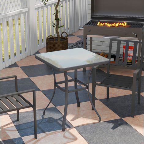table jardin bistrot carrée verre 68,5 x 68,5 cm OKMYHOME (1/3)