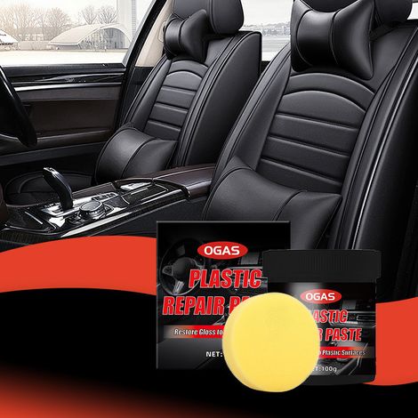 Autoinnenreinigungspaste – Armaturenbrett, Kunststoffteile, Sitze, Lederausstattung reinigen, polieren und aufbereiten – Mühelose Fleckenentfernungspaste 100 g -- BIEMMEDUE (1/4)