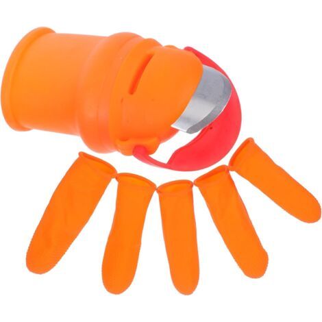 1 Ensemble Cueilleur De Poivre Accessoires De Récolte De Jardinage Outil De Jardinage Fournitures De Jardinage Outil De Pouce De Jardinage Outils De Potager Abdos Orange (1/5)