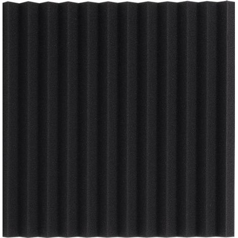 Lot de 9 panneaux absorbants acoustiques noirs (30 x 30 x 2,5 cm) en mousse insonorisante pour studio, sans colle. (1/5)