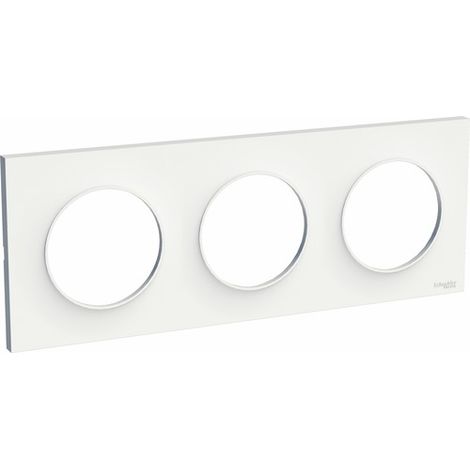 Plaque blanche 3 postes Odace Styl Schneider