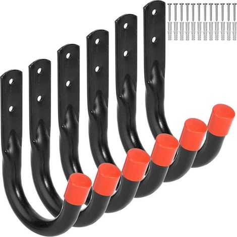 Heavy Duty Garage Storage Hooks, Universal Wall Mount, U-Shaped Wall Mount, Hanging Hooks for Bike, Chair, Ladder, Pipe, Tools, Shed (1/4)