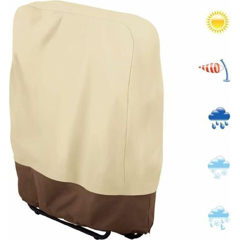 Housse pour chaises pliantes pour extérieur, tissu imperméable Oxford 190T, 93 x 82 cm (1/5)