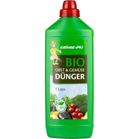 12x 1L Grüner Jan Bio Obst-/ Gemüsedünger Tomaten Gurken Paprika Kräuter