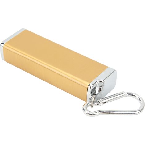 Étui à cigarettes en alliage d'aluminium, boîte porte 6 unités avec mousqueton porte-clés pour hommes et femmes, accessoires fumeur, or (1/5)