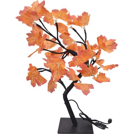 Arbre lumineux d'automne à LED (24 lumières, lumière chaude, style romantique, alimentation USB 5V) - Décoration idéale pour Thanksgiving (1/5)
