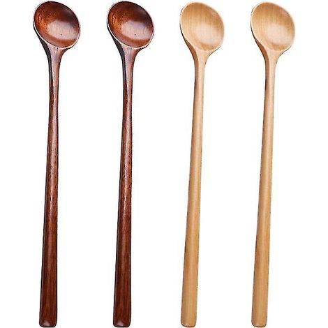 4 cuillères en bois pour manger