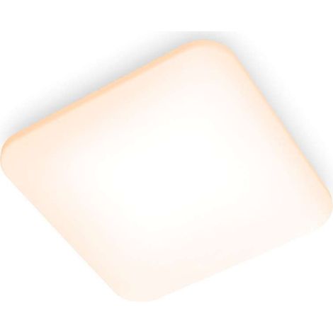 Philips Plafón cuadrado LED para techo MAUVE Ø26cm CL270 24W Luz Cálida 2700K 2900lm IP20 (1/3)