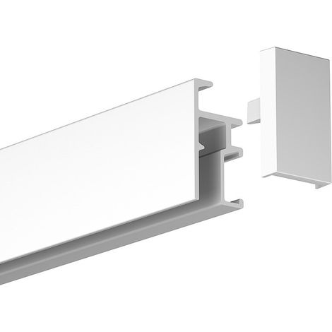 Rail Newly R20 - 100 cm (max 30kg/m) Couleur Cimaise R20:Aluminium anodisé (1/4)