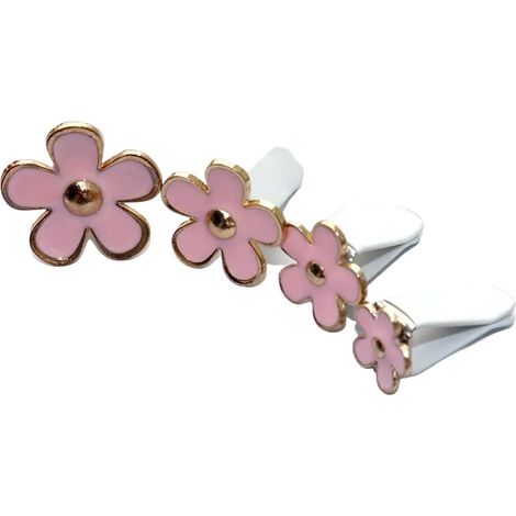 Décorations décoratives pour grilles d'aération de voiture, jolies fleurs de marguerite, lot de 4 de tailles différentes (blanc). (1/5)