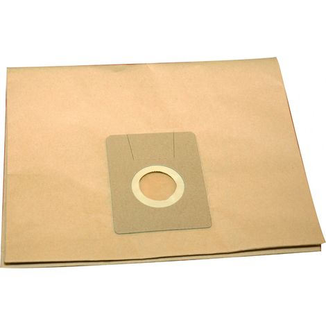 Lot de 10 sacs en papier grand format double épaisseur pour aspirateur eau et poussières Leman (1/2)