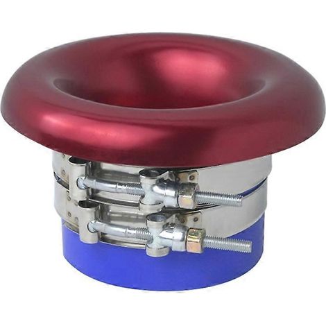 Trompe de turbine modifiée automobile en alliage d'aluminium, installation simple, 3 pouces, rouge – accessoire de performance pour moteur turbo. (1/4)