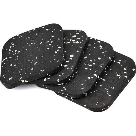 4 Pièces Antiderapant Patin en Caoutchouc 10010010mm Tampon Caoutchouc Patins Antidérapants Meuble pour Meubles lit Machine à Laver et sèche-Linge (1/4)