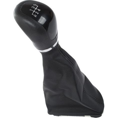 Pomello del cambio nero per Mercedes Classe C W203 00-07 + guarnizione per cambio a 5 marce (1/5)
