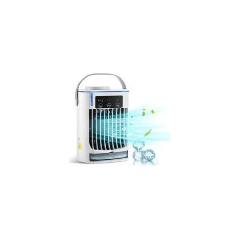 Climatiseur portable 3 vitesses – Faible bruit – Réservoir 500 ml – Air frais et pur pour espaces intérieurs/extérieurs – Utilisation camping/bureau (1/5)