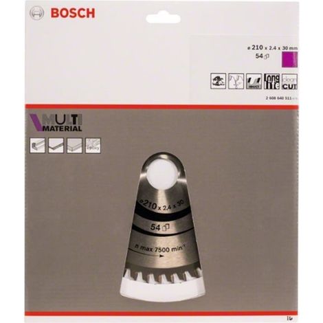 Hoja de sierra circular MM MU H 210x30-54 BOSCH 2608640511