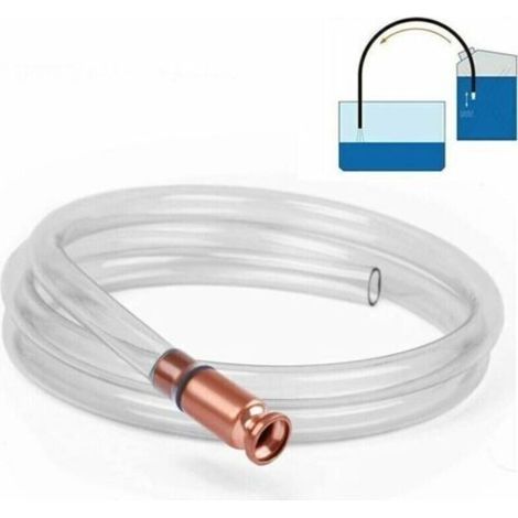 Tuyau Pompe de Transfert Pompe Shaker Siphon pour Eau Gaz Diesel Essence Carburant Tuyau d'aspiration Manuel Tube de Pompage Tuyau D'aspiration Manuelle Pompe à Main d'urgence Aspiration(Blanc) (1/5)