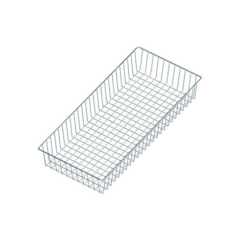 CESTO A GRIGLIA, FORNITO CON 2 REGGIMENSOLE 80 CM. - ALLUMINIO