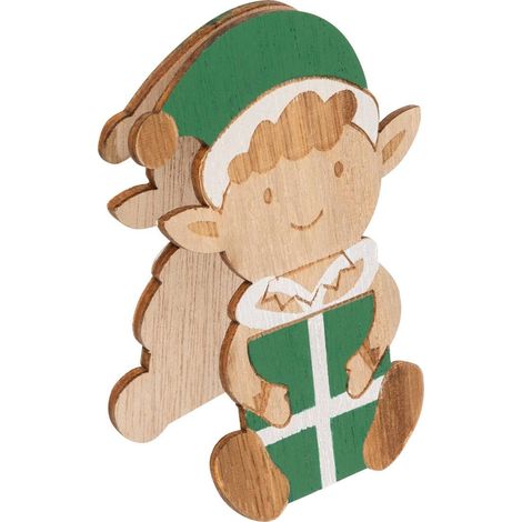 Personaggio da tavolo in legno coordinato h.10cm - Feeric lights & christmas (1/4)