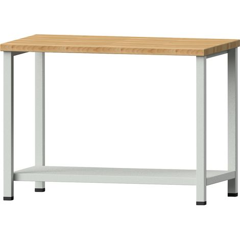 ANKE, Établi compact, largeur 1140 mm, avec tablette, plateau (1/2)