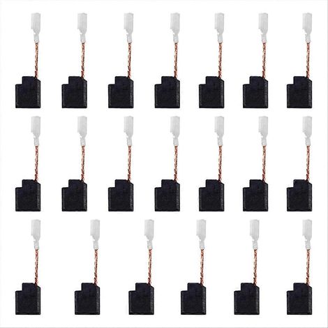 20 Pièces 650916-01 Balais Charbon Moteur Électrique de Rechange, Brosse Carbone Compatible, Lot de Remplacement (1/5)