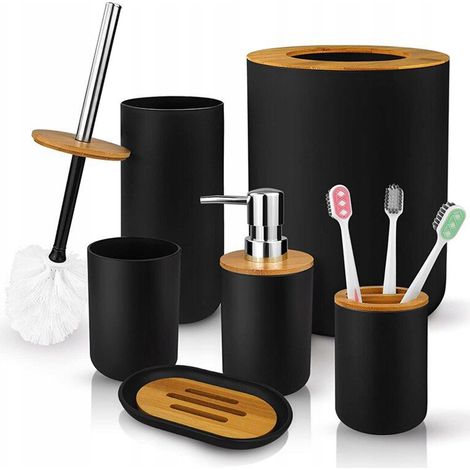JUEGO DE BAÑO DE MADERA DE 6 PIEZAS N.°:7246