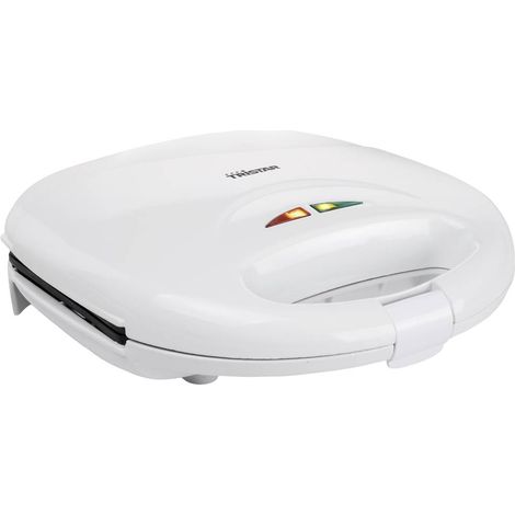 Tristar – Grille panini 750W avec plaques antiadhésives – Surface de cuisson 22 x 13 cm – Température max 170°C – Design moderne blanc et noir