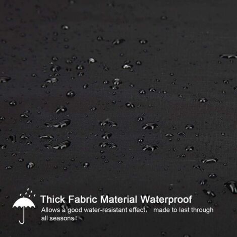 Housse pour mobilier de jardin, Housse de Salon Table Rectangulaire Oxford pour Meubles de Jardin UV Protection (Noir)-18012074CM,-- (1/3)