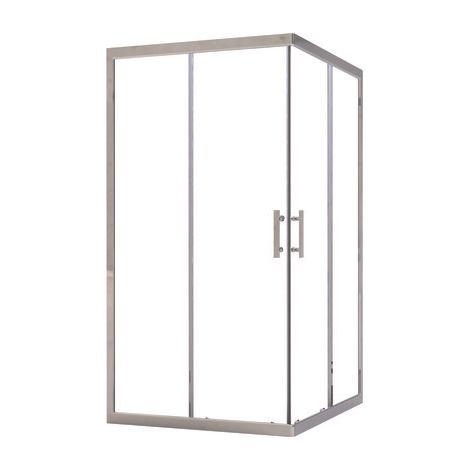 ONDEE ZEN - Porte de douche EKLA - Accès d'Angle -Finition Chromé - 90x185cm (1/4)