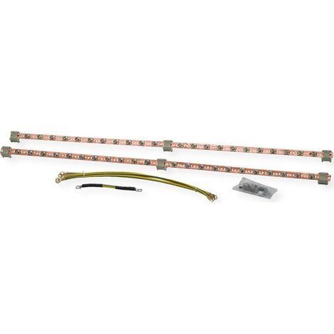 Barra di equipotenzialità Roline 820mm multi colori compatibile rack