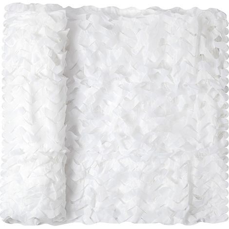 2x3m Tissu pare-soleil creux blanc , cour décorative extérieure, pare-soleil de base (1/4)