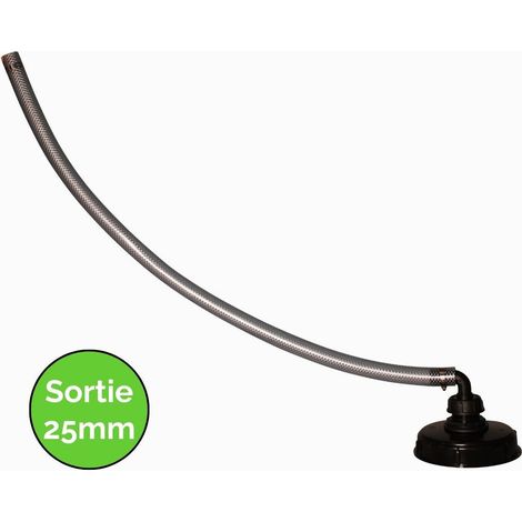 Kit collecteur - Couvercle de cuve 1000L Diamètre 150 mm - Sortie Ø25 mm - 1 m