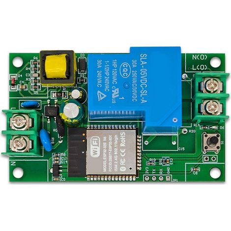 Module relais monocanal ESP32, alimentation AC220V 30A, carte de développement pour module relais Wi-Fi et Bluetooth (1/5)