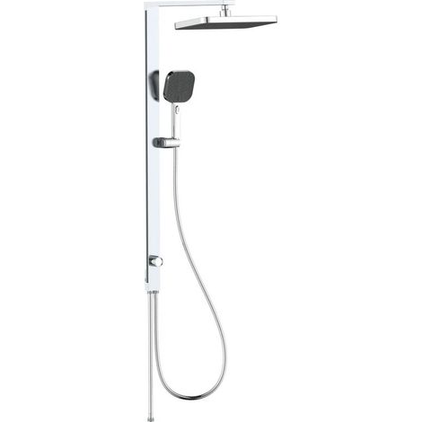 Colonna doccia Conny 3 getti con deviatore asta piatta cromata Aquasanit