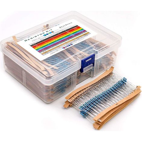 Kit De Resistances Electriques - 2600 Pieces - 130 Valeurs De 1 Ohm A 3 M Ohm - Puissance 0 25 W - Boitier En Plastique - Pour Projets Experimentaux (1/5)