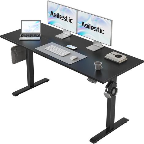 Höhenverstellbarer Schreibtisch 140x60 cm Elektrisch Memory-Handsteuerung (1/5)