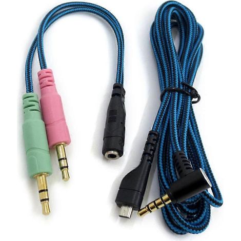 Câble audio USB pour casque SteelSeries Arctis 3/5/7 avec micro et prise jack 3,5 mm (1/5)