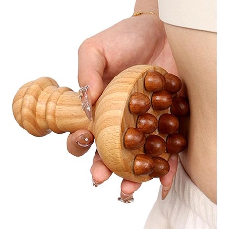 Brosse De Massage Méridien Corps Masseur En Bois Multifonction Avec 12 Brosse De Massage Abdominale Pour Abdomen Dos Cuisse Ventre Estomac Peau Tissu Douche (1/5)